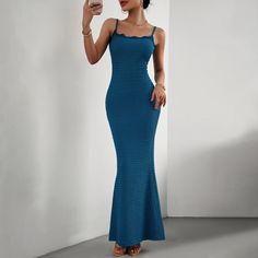 Elevate your autumn wardrobe with our Sexy Slim Strap Dress. This dress combines a sleek, slim silhouette with delicate shoulder straps, making it a perfect choice for the season. Whether you're going out for a romantic dinner or attending a special event, this dress exudes elegance and charm. The slim fit accentuates your figure, while the comfortable fabric ensures you stay stylish and comfortable throughout the evening. Embrace the allure of autumn fashion with our Slim Strap Dress. Cami Maxi Dress, Spaghetti Strap Maxi Dress, Fishtail Dress, Autumn Wardrobe, Saint John, Romantic Dinner, Sling Dress, Suspender Dress, Dress Spaghetti