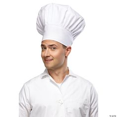 A must have accessory for any chef or grill master! Authentic, oversized chef hat made of cotton twill. Looks very professional! Available size. One size fits all. Oversized Hat, Wig Hat, Chef Hat, Halloween Hats, Chefs Hat, Adult Halloween Costumes, Costume Hats, Halloween Accessories, Costume Shop