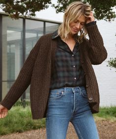 Comfortable Fall Outerwear For Everyday, Comfortable Relaxed Fit Outerwear For Everyday, Comfortable Cotton Everyday Outerwear, Comfortable Everyday Cotton Outerwear, Clean Fits, Flannel Outfits, Jenni Kayne, Fall Winter Outfits