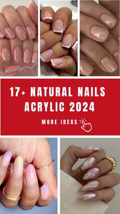 Discover the chic elegance of natural acrylic nails! Embrace soft pink hues, sheer textures, or delicate hints of sparkle for an understated and sophisticated manicure. Share your graceful acrylic nail creations featuring a natural aesthetic by using the tag [#NaturallyAcrylic]. Let's curate a collection of exquisite and lifelike nail designs together. Step into the spotlight with your effortlessly beautiful natural-looking acrylic nails, exuding confidence and charm. Time to flaunt your unique style with poise! Most Natural Looking Acrylic Nails, Natural Pink And White Nails, Natural Looking Acrylic Nails Almond, Natural Base Nails, Acrylic Natural Looking Nails, Clear Nail Designs Natural, Natural Looking Acrylics, Acrylic Nails Natural Look, Classy Natural Nails