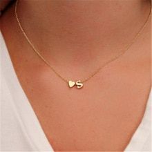 Necklace With Letter, Name Choker, Elegant Choker, Personalized Gold Necklace, Dainty Initial Necklace, Women Pendant, Tiny Heart