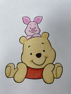 winnie the pooh and piglet on top of each other