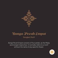 an image of the logo for bunga pecah empat, sonket hofi