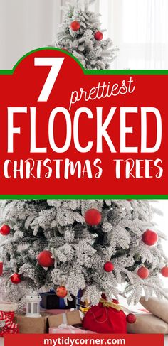 the 7 prettiest flocked christmas trees