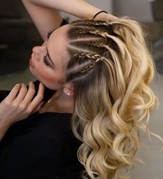 25 Gorgeous Braids That Are Anything But Boring Festival Braids Half Up, Braids Around Face, Braided Hairstyles For Shoulder Length Hair, Cheerleading Hairstyles For Short Hair, Half Head Braid Hairstyles, Braids Around Head, Colorful Braided Hairstyles, Messy Bun Tutorial Long Hair, 2 Front Braids