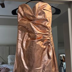 Never Worn, Brand New Zara Lined Mini Dress For Party, Zara Party Mini Dress Lined, Zara Gold, Playsuit Dress, Zara Dresses, Playsuit, Zara, Rose Gold, Mini Dress