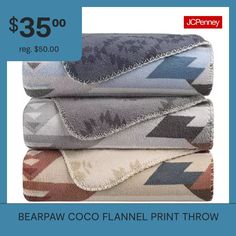 Get cozy with this Tahoe throw from Bearpaw, crafted from super-soft coco flannel material. It's the perfect way to bring warmth and style to your space. Snuggle in and enjoy the ultimate comfort. Comes in an assortment of colors in solid and prints. Finishing Feature: Knife-EdgeMeasurements: 50 Length/Inches, 60 Width/InchesBase Material: 100% PolyesterCare: Machine Wash, Spot CleanMaterial: BoucleBed Cover Type: ThrowsCountry of Origin: Imported Grey Throw, Blue Throws, Flannel Material, Getting Cozy, Blankets & Throws, Blankets, Coco