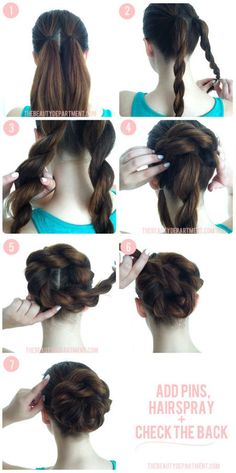 great for work Sanggul Modern, Braided Bun, Braided Updo, Great Hair, Thick Hair, Gorgeous Hair, Hair Updos