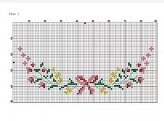 a cross stitch pattern with flowers on it