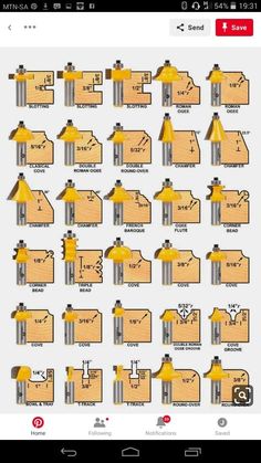 the diagram shows how to cut and shape wood with different types of tools on it