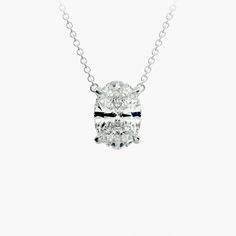 Indulge with this oval cut diamond solitaire pendant, featuring a 14k white gold cable chain necklace and lobster claw clasp. Jewellery Shop Design, Diamond Solitaire Pendant, Cable Chain Necklace, Solitaire Pendant Necklace, Oval Cut Diamond, Solitaire Pendant, Diamond Solitaire, Cable Chain, Diamond Pendant