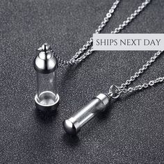 "This is such a wonderful keepsake to commemorate any loved one or any beloved pet. This necklace is designed to hold a small portion of ashes, allowing you to carry a memento of a loved one with you at all times. ♡ We're deeply sorry for your loss. ♡ The top of this cremation pendant unscrews and may be used to hold a small amount of ashes, hair, sand, fur or whatever you'd like to remember your beloved pet, family member or friend. To ensure security of ashes, we recommend adding a dab of supe Vial Necklace, Perfume Box, Ashes Necklace, Cremation Necklaces, Pet Urn, Memorial Pendant, Urn Jewelry, Ashes Jewelry, Women Pendant