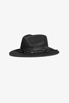 INTRODUCING THE CORNELL FEDORA, A CLASSIC FEDORA HAT HAND CRAFTED FROM 100% MARINO WOOL. THE HAT HAS BEEN CAREFULLY AGED & FINISHED WITH A BANDANA FOR A ROCK N ROLL TOUCH.
  AVAILABLE IN JET BLACK, BURNT BONE & BURNT BLACK Fedora Hat Black, Industrial Necklace, Iggy And The Stooges, Wallet Chains, Poncho Jacket, Ring Bracelet Chain, Vintage Jerseys, Denim Accessories, Black On Black