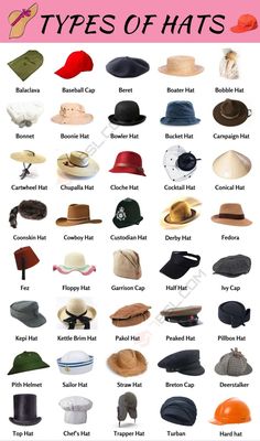 Different Hats Styles, Hats Women Fashion, Millenary Hats, Types Of Styles Fashion, Types Of Accessories, Fashion Hats For Women, Topi Vintage, Different Hat Styles, Womens Hats Fashion