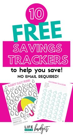 the 10 free savings tracker for kids to help you save