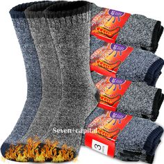 3-12 Pairs Mens Heavy Duty Winter Warm Thermal Heated Work Crew Boots Socks 9-13 Durable Casual Winter Socks, Casual Durable Winter Socks, Durable Winter Socks, Durable Comfortable Winter Socks, Comfortable Durable Winter Socks, Boots Socks, Thermal Heat, Boot Socks, Shopping Sites