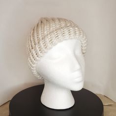 Knit Hat Super Thick Chunky Soft Hat with Brim, Houston Cream Off White Toque, Men or Boys Cap, Unisex Beanie with Brim, Women Winter Wear Cheap White Acrylic Yarn Hat, Women Winter Wear, Scarfie Yarn, Orange And White Cat, Winter Wear Women, Roving Yarn, Cat Ears Hat, Fox Hat, Soft Hats