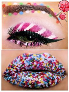 Candy Land Outfit Ideas Women, Candyland Makeup Ideas, Candy Land Makeup, Jolly Candyland Costume, Candyland Costume Women, Candy Makeup Ideas, Candy Themed Makeup, Candy Girl Halloween Costume, Womens Candyland Costume