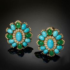 Fashion Earrings-Luxury Green Blue Stone Large Flower Ear Clips for Women Jewelry Gold Color Crystal Wedding Earrings GiftModel Number:3256801496728147 Luxury Green, Crystal Earrings Wedding, Flower Ear, Ear Clips, Gem Earrings, Fancy Jewellery, Wedding Jewelry Earrings, Emerald Earrings, Victorian Jewelry