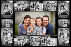 a collage of family photos in black and white, with the words happy birthday on it