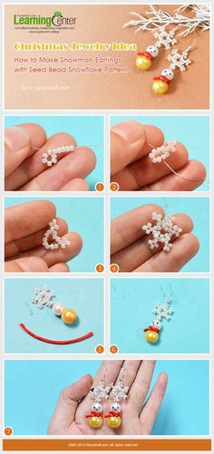 instructions to make snowflake ornaments for christmas tree ornament necklaces with beads