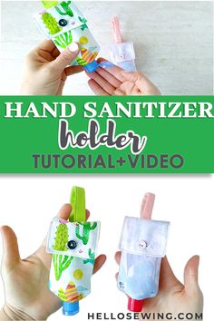 the hand sanitizer holder is an easy diy project for kids to make