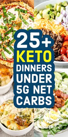 25 + keto dinners under 5 net carbs