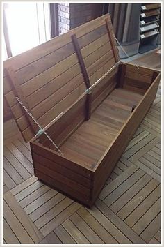 Outdoor Storage Benches - Just In! Amazing items from leading brands to meet your supply needs. Patio Storage Bench, Diy Bench Seat, Diy Bank, Wooden Storage Bench, Pool Storage, Diy Bench Outdoor, Storage Bench Seating