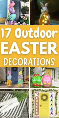 With Easter just around the corner, now is the perfect time to start thinking about Outdoor Easter Decorations! There are a number of different ways to decorate for Easter. Here we’ve gathered some of the most creative and beautiful outdoor Easter decoration ideas. From Easter wreaths and garlands to bunny-themed yard decorations, there are endless possibilities. Easter Garden Decorations Diy Projects, Easter Decor For Front Porch, Front Porch Easter Ideas, Front Yard Easter Decor, How To Decorate For Easter, Easter Ideas Decoration Outdoors, Diy Outdoor Easter Decor, Outdoor Easter Basket Ideas, Easter Mailbox Decor