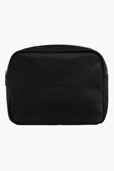 SET™ EVERYTHING BAG IN ONYX Functional Black Pouch Travel Bag, On-the-go Pouch Travel Bag With Zipper Pocket, Black Travel Bag With Zipper Pouch, Modern Pouch For On-the-go, Black Zipper Pouch Cosmetic Bag For On-the-go, Functional Zipper Pouch Bag For On-the-go, Black Cases With Zipper Closure For Organization, Functional On-the-go Bag With Zipper, Black Travel Case With Zipper