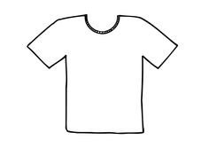 a white t - shirt with a chain on the neck and collar, drawn in black ink