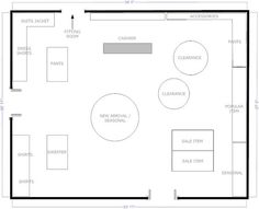 the floor plan for an office with furniture