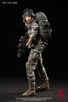 onesixthscalepictures: VeryCool ACU CAMO FEMALE SHOOTER : Latest product news for 1/6 scale figures (12 inch collectibles). Small Soldiers, Ghost Recon, Female Soldier, Male Doll