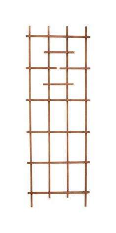 a wooden trellis is shown against a white background