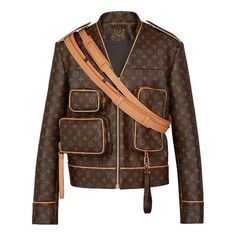 Louis Vuitton Outfit Men, Louis Vuitton Outfit, Vuitton Outfit, Leather Jacket For Men, All Black Fashion, Heron Preston, Lv Monogram, My Style Fashion, Brown Leather Jacket