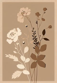 an image of some flowers on a brown background