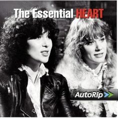 the essential heart album cover with two women in leather jackets