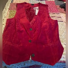 Nwt Size S Red Velvet Vest Gap Velvet Vest, Red Vest, Big Shirt, Rayon Pants, Gap Fit, Pleated Shorts, Zara Dresses, Cotton Shorts, Surface Design