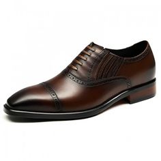 Regular Price: $259.00 Now only: $199.00 Tall Shoes, Elevator Shoes, Brown Oxfords, Business Shoes, Shoes Collection, Leather Cap, Mens Oxfords, Derby Shoes, Winter Shoes