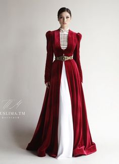 Red And White Dress Indian, Medival Outfits Women, Turkish Wedding Dress, Beautiful Gown Designs, Haute Couture Wedding Dress, Alternative Dress, Fairytale Gown, Turkish Dress