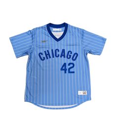 This Chicago Cubs Cooperstown Powder Blue 1978 NIKE Replica Jersey is designed to show off the historical, on-field look to exact specifications. This Baseball Jersey combines a moisture wicking fabric and old-school design to enhance a once genuine game-ready look. Replica tackle twill team graphics Cooperstown locker room tag above left hem Swoosh design on right shoulder Accurate era team markings Tagless Fit: True to Size Officially Licensed Bruce Sutter, Locker Room, Baseball Jersey, Baseball Jerseys, Chicago Cubs, Powder Blue, Moisture Wicking Fabric, School Design, Moisture Wicking