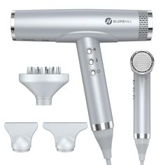 PRICES MAY VARY. 【2000W Powerful High-speed Motor, Super-fast Drying】 Slopehill professional hair dryer features an airflow of 26 m/s and a speed of 110,000 RPM, suitable for salon and home. Compact and stylish brushless hair dryers is more suitable for women. 【Bio Ceramic and Ion Hair Care Technology】 Ionic hair dryer delivers 30 million negative ions with a steady distribution, using 100 times/second of sophisticated temperature control. Static electricity is reduced with a blow dryer using fa Rotating Hair Dryer, Compact Hair Dryer, Blow Dryer Diffuser, Hair Dryer Diffuser, Salon Hair Dryer, Hair Diffuser, Ionic Hair Dryer, Professional Hair Dryer, Hair Dryers