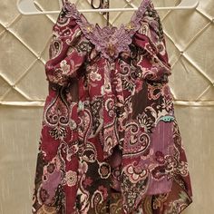 Nwt. Takara Halter Top. Beautiful Paisley Print Top. Wine Purle With Light Pink, Purple And Turquoise. Purple Bohemian Top For Party, Purple Bohemian Party Tops, Summer Swag, Purple Black, Print Top, Paisley Print, Purple And Black, Halter Top, Pink Purple