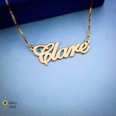 🌻 Vintage Script in 14K with Birthstone-Maria Style 🌻 Custom Order Any Name up to nine letters 🌻 Primary photo shows two gram twist chain 🌻 10.5- 11 mm Tall Capital 🌻 Nameplate thickness upgrade to .8mm 🌻You can choose your chain length/chain type and birthstone at checkout - price varies 🌻 Necklace also available in 14K White Gold, Sterling Silver and 18K Gold Plated 🌻 Production Time is 7-14 working days 🌻 Please upgrade your shipping if you would like to expedite delivery Gold Nameplate Necklace With Birthstone, Customizable Nameplate Birthstone Necklace For Birthday, Personalized Nameplate Birthstone Necklace For Birthday, Personalized Yellow Gold Name Necklace With Birthstone, Custom Name Silver Birthstone Nameplate Necklace, Gold Polished Nameplate Necklace, Vintage Script, Plate Necklace, Name Plate