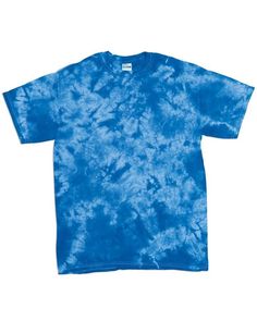 Crystal T-Shirt - ROYAL - S | Dyenomite Crystal T-Shirt in Royal Blue Size Small | Cotton Tie Dye Cotton, Dyeing Process, Tie Dye T Shirts, Printing Labels, Knit Shirt, Tie Dyed, Unisex Shorts, Wholesale Clothing, Sports Shirts