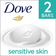 This Dove Beauty Bar offers a gentle & fragrance free cleansing experience. Unlike ordinary bar soap, the Dove Beauty Bar is made with one/four moisturizing cream to deeply nourish skin and help prevent dryness. This cleansing bar is uniquely created with one/four moisturizing cream and a plant-based cleanser for skin care that maintains pH balance and the natural skin barrier. This gentle skin cleanser is multi-purpose: gently washing away dirt and oil while moisturizing and nourishing the skin Dove Sensitive, Dove Sensitive Skin, Dove Bar Soap, Dove Bar, Dove Beauty Bar, Gentle Face Cleanser, Skin Bar, Gentle Facial Cleanser, Dove Beauty