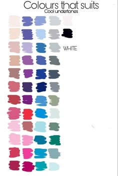 Best Colours For Cool Undertones, Clothing Colours For Cool Skin Tones, Cool Winter Undertones Clothes, Color Palette For Cool Undertone, Best Color For Cool Undertone, Colors That Suit Cool Undertones, Colours That Suit Cool Skin Tones, Cool Undertone Skin Color Palettes, Cool Undertone Clothes