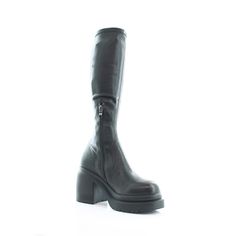 A Tiered Front Platform And A Curved Block Heel Gives The Linnie Knee Boot Design A Sculptural Foundation. An Inner Half Zipper Gives The Upper A Sleek Calf-Defining Fit. Features - Block Heel - Platform Knee Boot - Half Zipper Closure At Side - Convex Block Heel - Tiered Front Platform - 3.75 Inch Heel Height - 2 Inch Platform - Synthetic Upper Brand: Steve Madden Style: Linnie Color: Black Width: Medium Heel Height: 3.75 Inches Material: Synthetic And Leather Condition: New With Box Suggested Steve Madden Boots Cypress, Cyprus Boots Steve Madden, Steve Madden Chelsea Boots, Steve Madden Boots Ankle, Boot Design, Floral Boots, Shoes Steve Madden, Steve Madden Boots, Buckle Ankle Boots