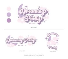 two logos for dreaming pretty beauty