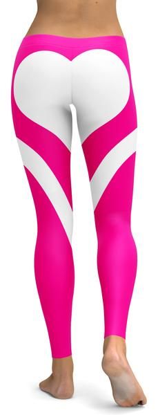 White Heart Shaped Pink Leggings Heart Yoga, Best Leggings For Women, Womens Printed Leggings, Yoga Pants Outfit Aesthetic, Pink Yoga Pants, Pants Outfit Casual, Yoga Pants Outfit, Best Leggings, Body And Soul